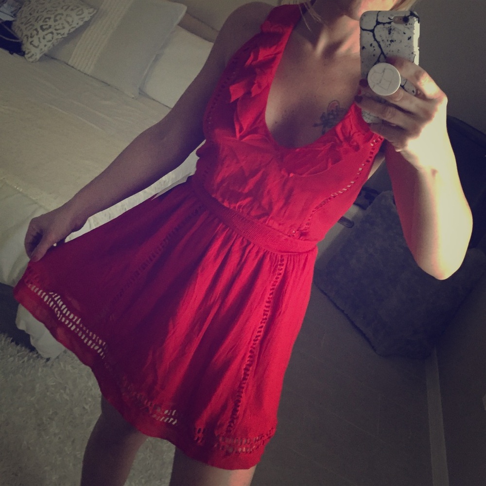 White elephant halter dress